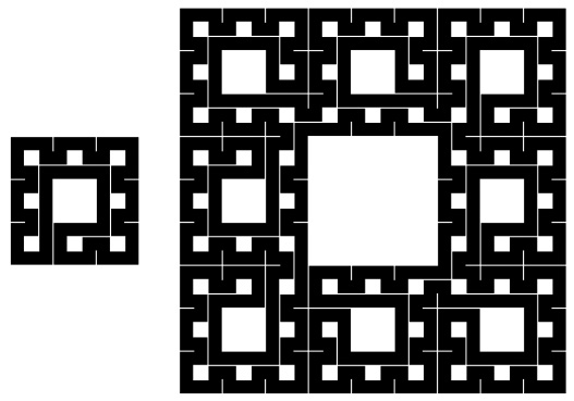 Early stages of a Sierpinski carpet created from a single closed curve.