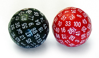 100-sided Die $13.00 One-hundred-sided d100 die. 