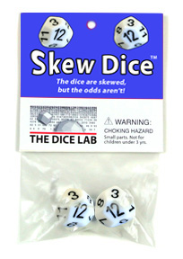 Packaged pair of Skew Dice d12